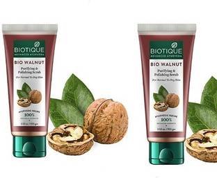BIOTIQUE Bio Walnut Purifying and Polishing Scrub, 100g (pack of 2) Scrub