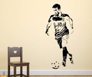 Wallzone Football Player Large Vinyl Wallsticker (50cm x110 cm)
