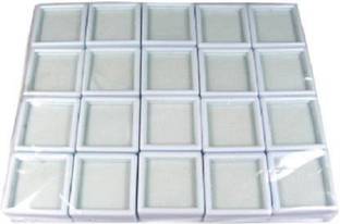 ATAR 3X3X1.5CM Square Boxes 24PCS GEM Tool Display Box White Plastic Gemstone & Jewelry Box Gemstone |Box, Plastic box, Diamond Box Vanity Box
