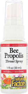 Natural Factors Bee Propolis Throat Spray, 1 fl oz (30 ml)