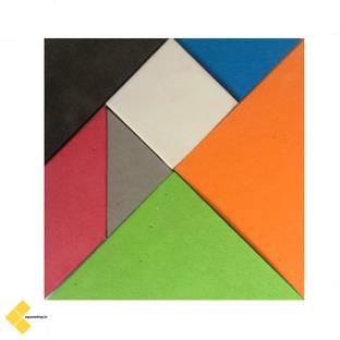 Square Drop Tangram Puzzle - Math's Puzzles - Brain Boosting Mathematical Activities for Age 5+ Years Old Kids - Do It Yourself Mathematics Activity Kit