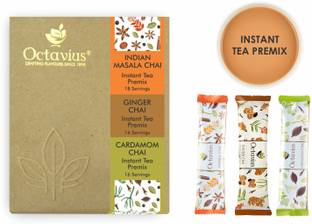 Octavius Indian Masala, Ginger & Cardamom (3 in 1) Ready Assorted Instant Tea Box