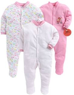 EIO Baby Boys & Baby Girls Pink Sleepsuit