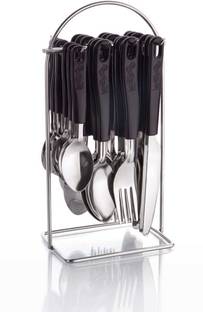 Sorath 25 pcs Cutlery set for dining table,with knife, Premium Stainless Steel, Plastic Cutlery Set