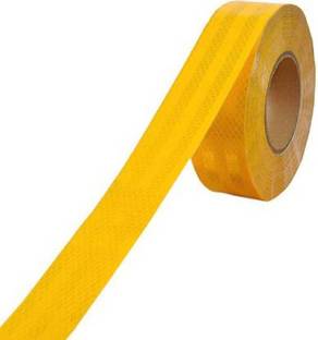 Woniry Yellow Car Reflective Tape Sticker 508 mm x 2m Yellow Reflective Tape (Pack of 1) 50.8 mm x 2 m Yellow Reflective Tape