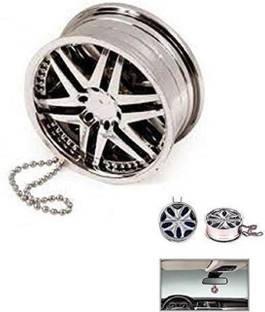 Ramanta Ocean, Lemon and Flowery Diffuser Funky Alloy Wheel Style Hanging Car Air Freshener Gel Perfume (Pack of 1)