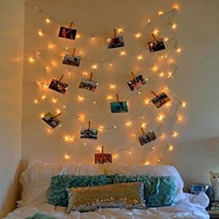 Brown Leaf 45 LEDs 12.98 m Multicolor Flickering String Rice Lights