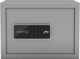 Godrej Forte Pro 15 Litres Digital Electronic Safe Locker for Home & Office with Motorized Locking Mechanism - Grey Safe Locker