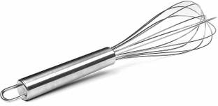 ABbuy Stainless Steel bread dough whisk whipper for pastry,cake, pizza, whisker for eggs, cream, frother for milkshake, lassi, buttermilk, soup, coffee Great alternatives to a blender, mixer or hook Stainless Steel Balloon Whisk