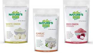 Nature's Precious Gift Onion Powder, Garlic Powder & Red Onion Powder Combo Pack (500 GM Each)