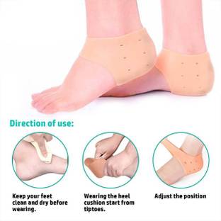 APPJEN "M SIZE" Anti heel crack set socks pain foot gel relief Heel Support Heel Support