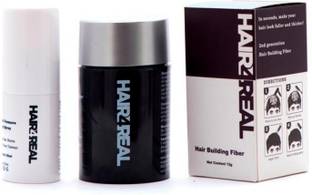 Hair4Real Hair Building Concealer Fibres12g Black with 30ml Hair Locking Spray BLACK12G_LOCSPRAY Extreme Hair Volumizer Hair FIber