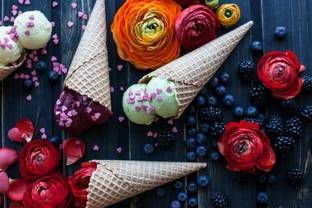 Ice Cream Wall Poster|Food Poster|Kitchen decor Poster|size:12x18 inch Paper Print