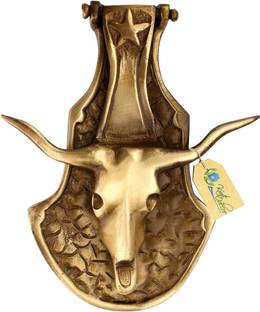 Kratidecor Bull Head Design Antique Brass Door Knocker