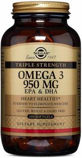 Solgar Omega-3, EPA & DHA, Triple Strength, 950 mg, 100 Softgels