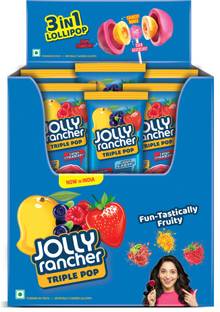 Jolly Rancher Triple Pop Assorted Pouch 190gm Mix Lollipop