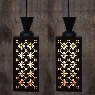 Gojeeva Wooden Hanging Lamp Style Hanging Lamp Creative Wood Pendant Light Lamp suitable for Living Room,Foyer,Bedroom,Hallway (Pack of 2) Pendants Ceiling Lamp