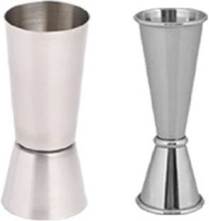 upalabdh 2 PCs Double Side Peg Measure Liquor Shot Glass Jigger 30 x 60 Ml & 20 x 40 Ml Jigger Decanter