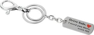 Flipkart SmartBuy Drive safe Boyfriend/Husband Silver Steel Keychain Key Chain