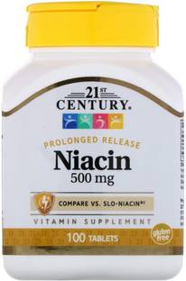 21st Century Niacin, Prolonged Release, 500 mg, 100 Tablets