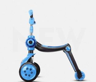 Powerpak 2 in 1 Convertible Ride-on Balance Bike Scooter for Kids Blue Kids Scooter