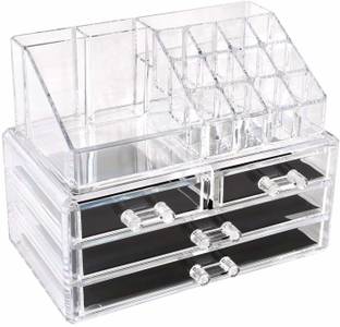 CPEX 16 Compartment Cosmetic Makeup Jewellery Acrylic Lipstick Storage Organiser Cosmetic Organizer Box Makeup, Jewellery, Vanity Box Vanity Box