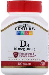 21st Century Vitamin D3, 10 mcg (400 IU), 100 Tablets