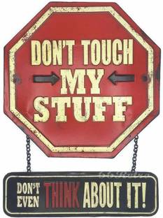 PARADIGM pictures living room decor bedroom decoration items home decoration items Girls, Boys & Men Hostel Room Wall Decor Gifts Items-Metal Wall hangings- (Don't Touch My Stuff)