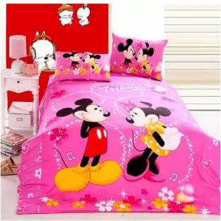 NIHAL VILLAS 140 TC Cotton Double 3D Printed Flat Bedsheet