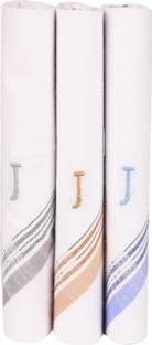 poksi Embroidered handkerchief with initials "J" Handkerchief ["White"] Handkerchief