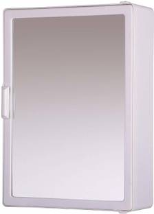 Riya enterprises Strong and Heavy Rich Look Cabinet with Mirror Length 10 & Width 4 Inch Plastic Wall Shelf