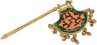Handicrafts Paradise Pankhi in metal with meena work by Handicrafts Paradise Decorative Showpiece  -  16 cm