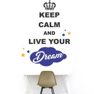 StickMe 85 cm Keep Calm And Live Your Dream - Inspirational - Motivational - Quotes - Wall Sticker-SM805 Self Adhesive Sticker
