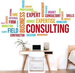 StickMe Consulting - Business - Office - Motivational - Inspirational - Word Cloud - Creative - Colorful - Wall Sticker-SM807