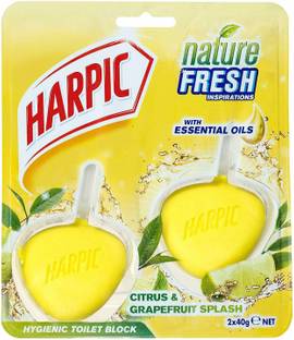 Harpic Active Fresh Citrus And Grape Fruit 2X40g Citrus Block Toilet Cleaner