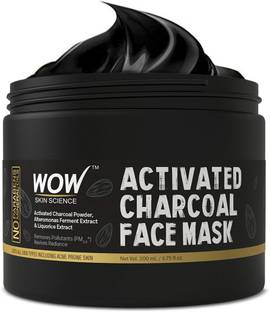 WOW SKIN SCIENCE Activated Charcoal Face Mask with PM 2.5 Anti Pollution Shield - Wash Off