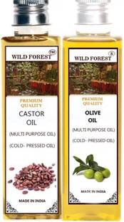 WILD FOREST CASTOR & OLIVE OIL 100 ML EACH Hair Oil