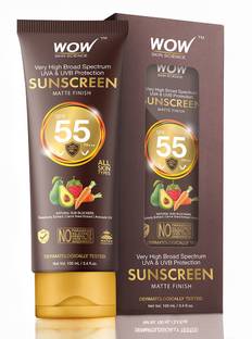 WOW SKIN SCIENCE Sunscreen - SPF 50 PA++ Matte Finish Sunscreen Lotion SPF 55 PA++ - 100 mL