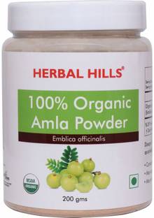 Herbal Hills Organic Amla Powder - 200gms - Antioxidant, Digestion & Hair Care