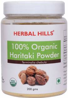 Herbal Hills Organic Haritaki Powder - 200gms - Detoxification & Rejuvenation