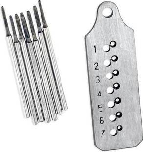 Tool Cut Micro Tap and Die 7 Taps Screw Plate Thread Maker 1.0 to 1.7 mm
