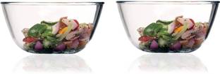 Femora Borosilicate Glass Salad Bowl Borosilicate Glass Microwave Safe Mixing Bowl Set - 400 ML
