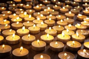 Puff Smart Hours Burn Time, 100% Fullentey Refined Paraffin Wax Tealight Candle Candle