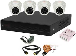 CP PLUS 4 Channal HD DVR 1080p 1Pcs,Indoor Camera 2.4 MP 4Pcs,combo set Security Camera