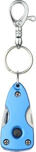 Flipkart SmartBuy Blue Carabiner Hook Military Keychain with Torch, Screwdriver, Knife & Bottle Opener Key Chain