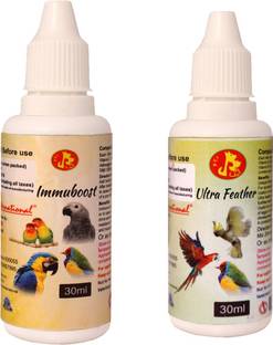 Pet Care International (PCI) Ultra Feather & Immuboost for Healthy Feathers and Provide Essential Vitamins, Minerals and Calcium for Healthy Bird Healthcare (Combo) (30ml) Pet Health Supplements