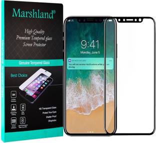 MARSHLAND Tempered Glass Guard for Iphone X Black 6D