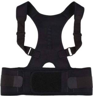 DEAGAN Real Doctors Posture Support Belt Back Brace Support Belt (Black) FREE SIZE Posture Corrector
