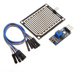 TRUSTECH 130008 Raindrops Detection Sensor Modue Rain Module Weather Module Humidity for Ar-duino, Blue Electronic Components Electronic Hobby Kit