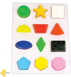 Square Drop Geometrical Figure Woodwn - Mathematics - Geometry Brain Boosting Mathematical Activities for Age 5+ Years Old Kids - Do It Yourself Mathematics Activity Kit
